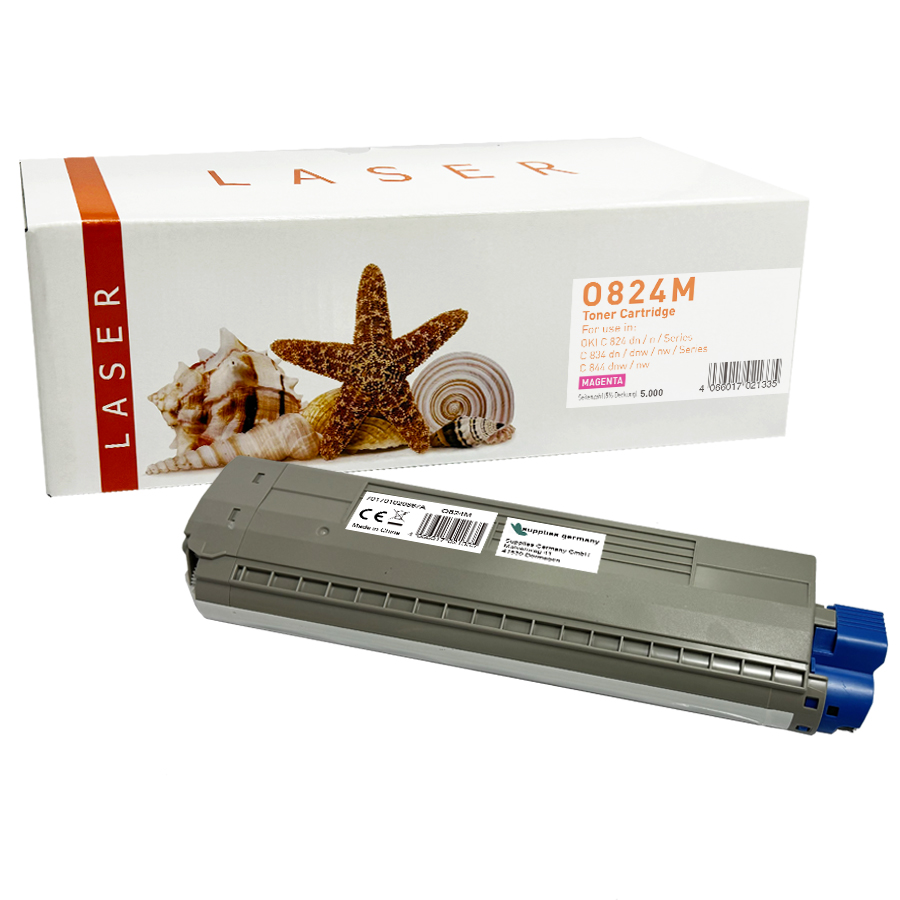 C824M alternativ Toner magenta für OKI / 47095702 / 5.000 Seiten