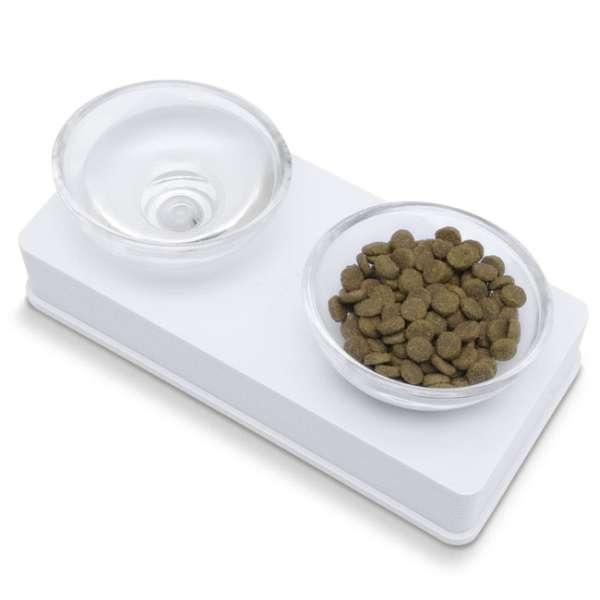 CATIT Style Glass Diner Doppelnapfständer - Weiß CATIT Style Glass Diner Doppelnapfständer - Weiß