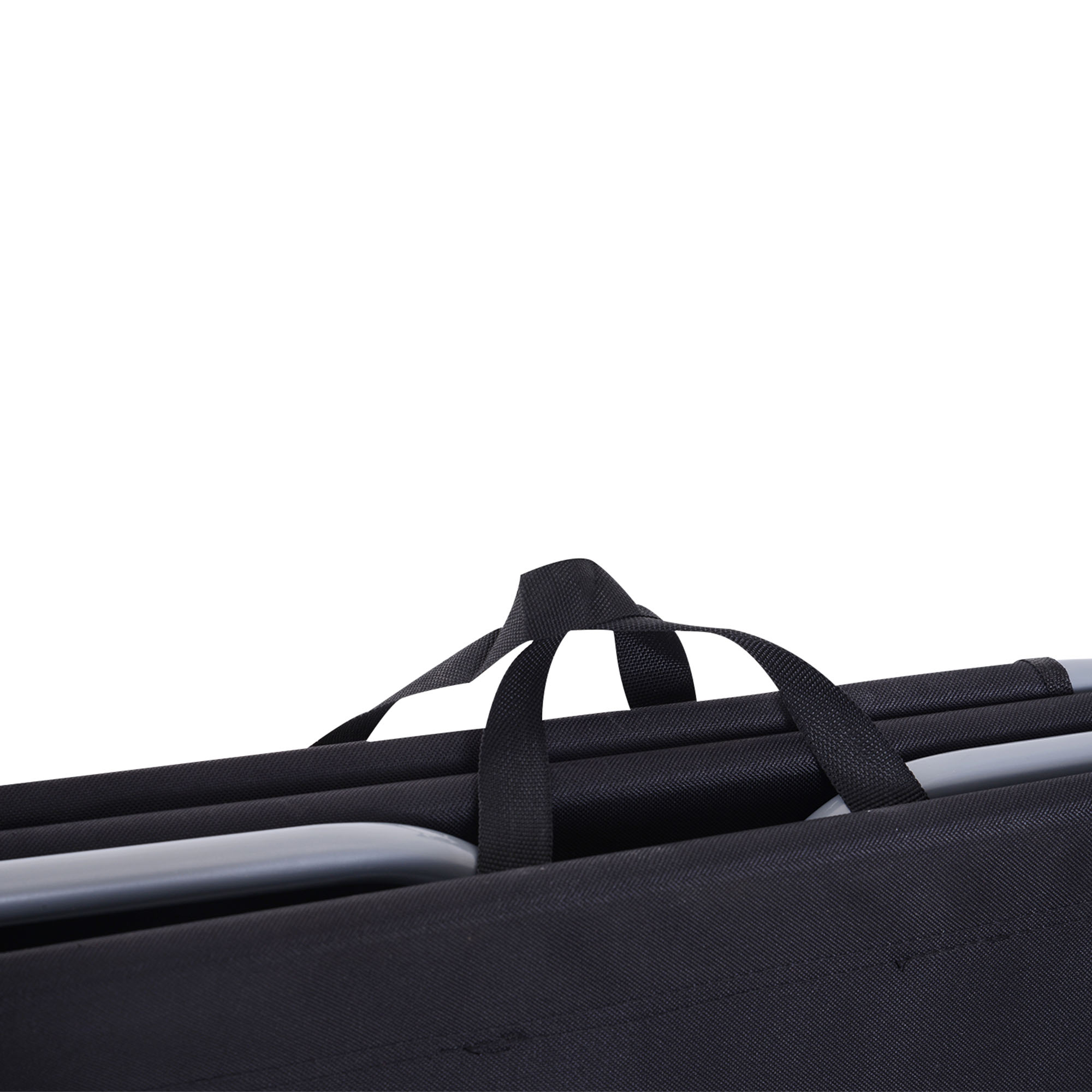 Sonnenliege, klappbar, verstellbare Rückenlehne, rostfreier Metallrahmen, 187 x 55 x 24, Schwraz