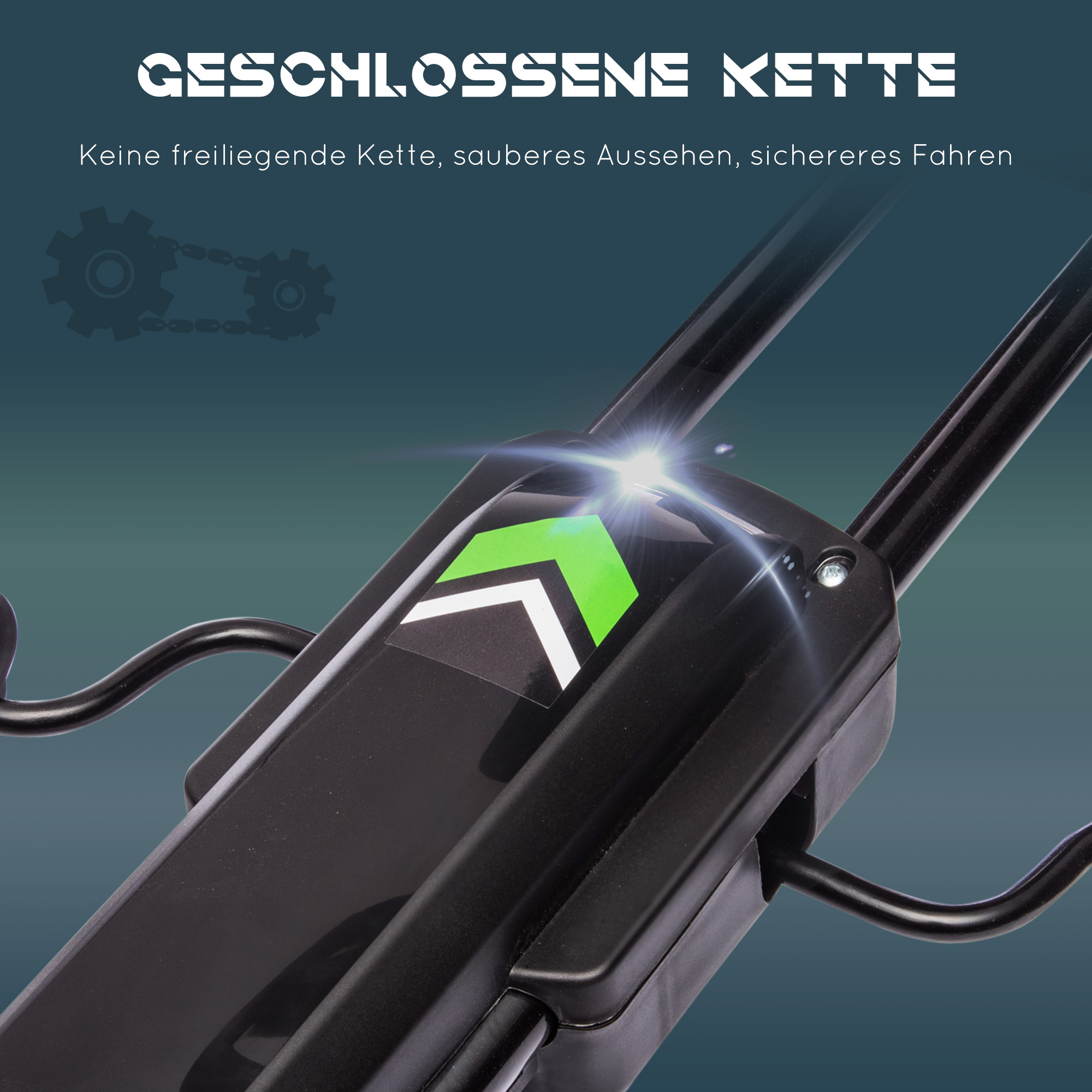 Kinder-Gokart, verstellbarer Sitz, Handbremse, ab 5 Jahren, 121 x 58 x 61 cm, Schwarz