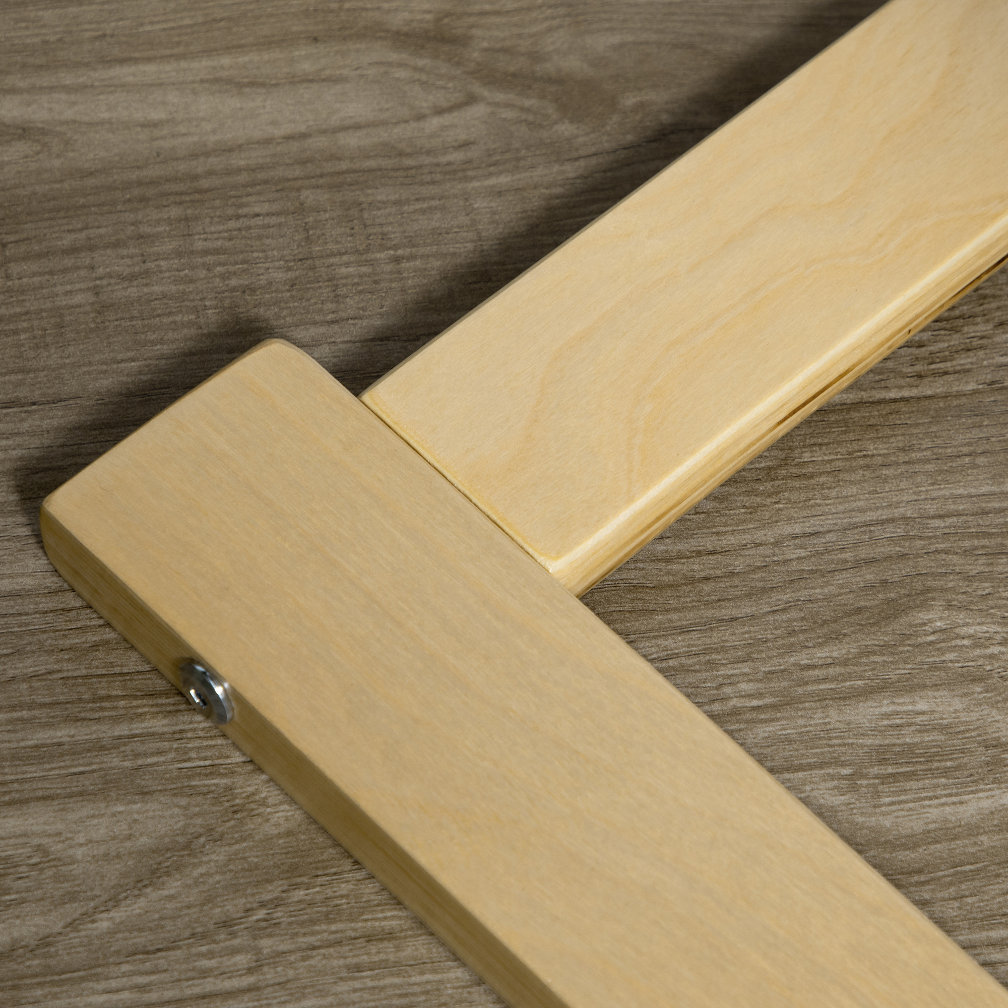 Sessel mit Fußhocker, Sessel-Set, Leinenoptik, Massivholz, Braun + Natur