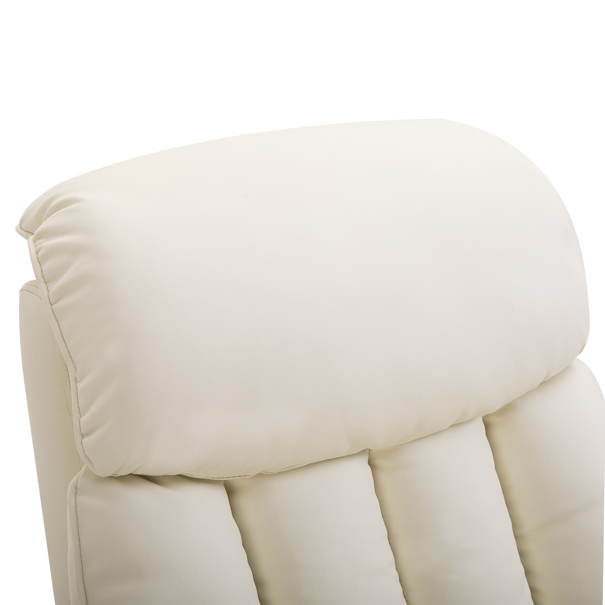 Relaxsessel Elektrisch Fernsehsessel mit Aufstehhilfe, Liegefunktion, TV Sessel mit Fußteil, Seitentasche, Fernbedienung, für Wohnzimmer, bis 150 kg, Kunstleder, Beige