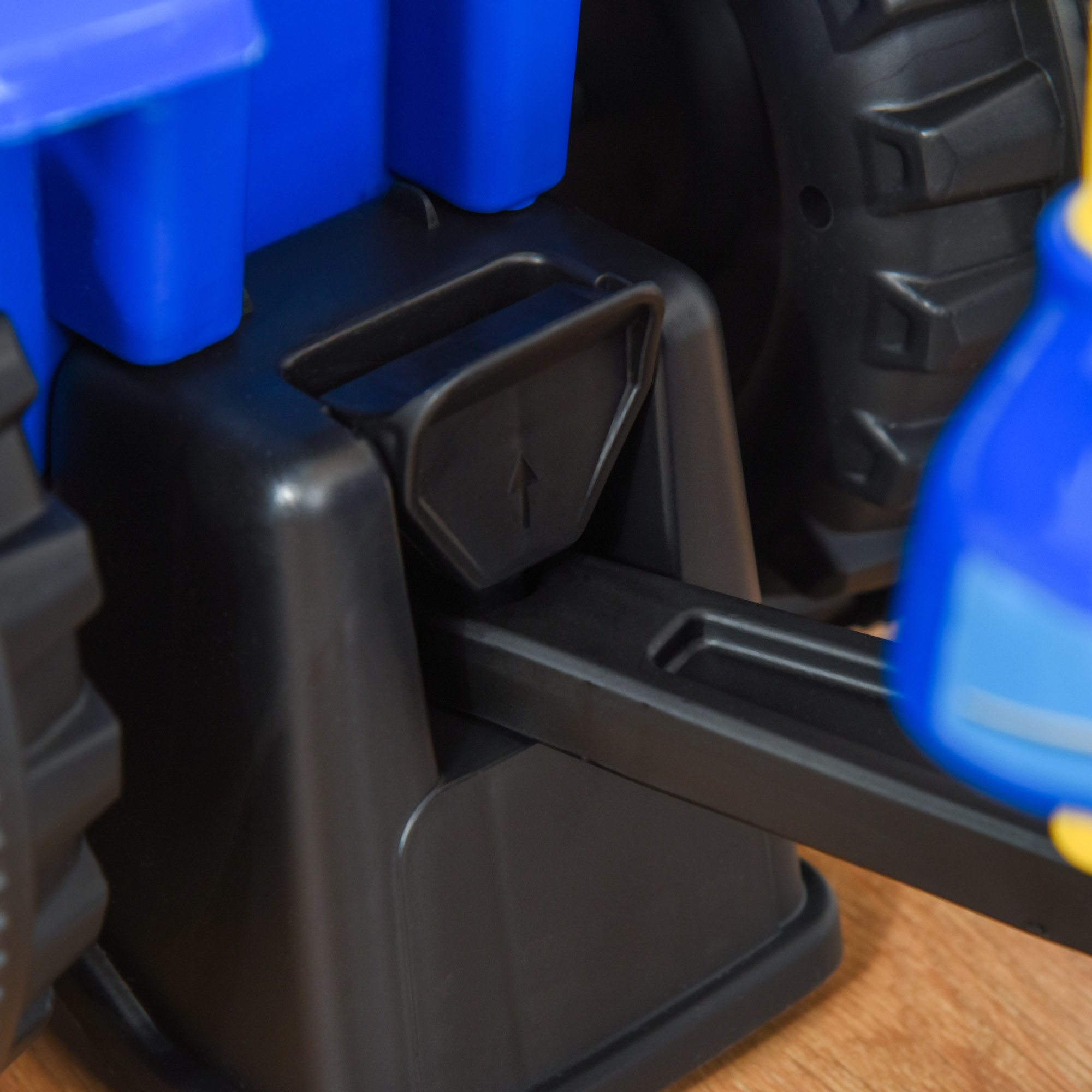 Rutsch-Traktor mit Anhänger, Hupe, Sandspielzeug, ab 1 Jahr, Kunststoff+Metall, blau, 91 x 29 x 44cm