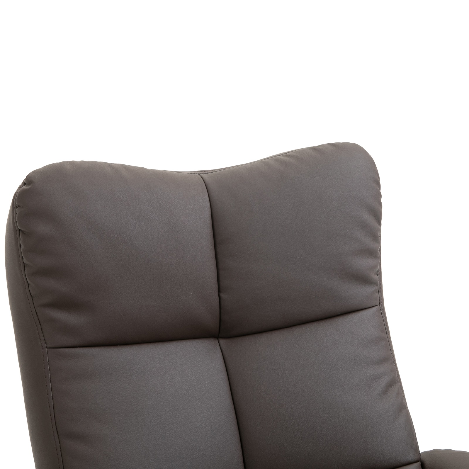 Relaxsessel mit Liegefunktion Massagesessel mit Fußhocker Fernsehsessel TV Sessel 145°-Neigung Liegesessel Ergonomischer Stuhl mit 10 Vibrationpunkte Kunstleder Braun 80 x 86 x 99 cm