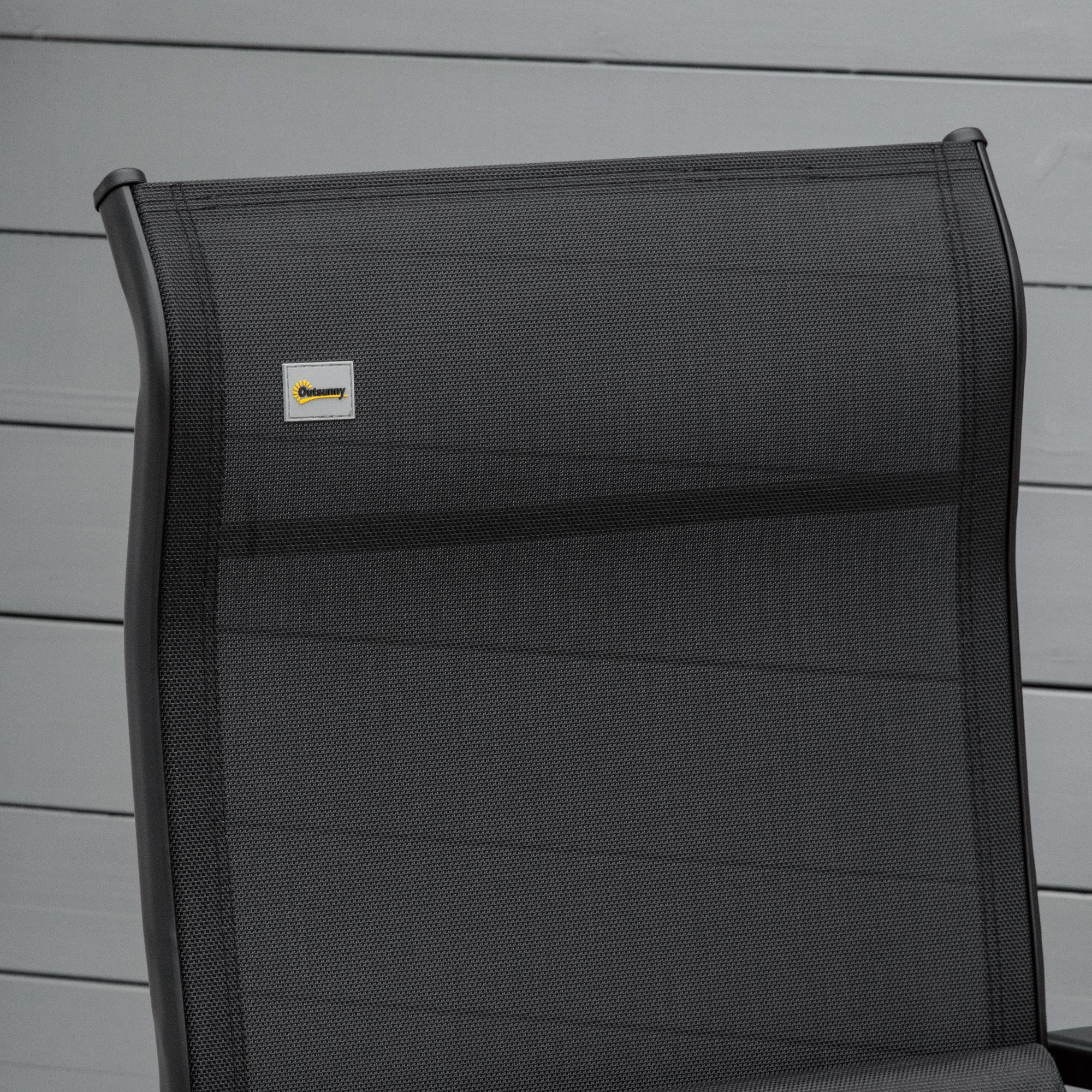 Sonnenliege klappbar Gartenliege mit Kissen Schwerelosigkeit Liegestuhl mit 9-Fach verstellbare Rückenlehne Gartenstuhl bis 150 kg belastbar, für Garten Urlaub Outdoor Strand Pool, Schwarz