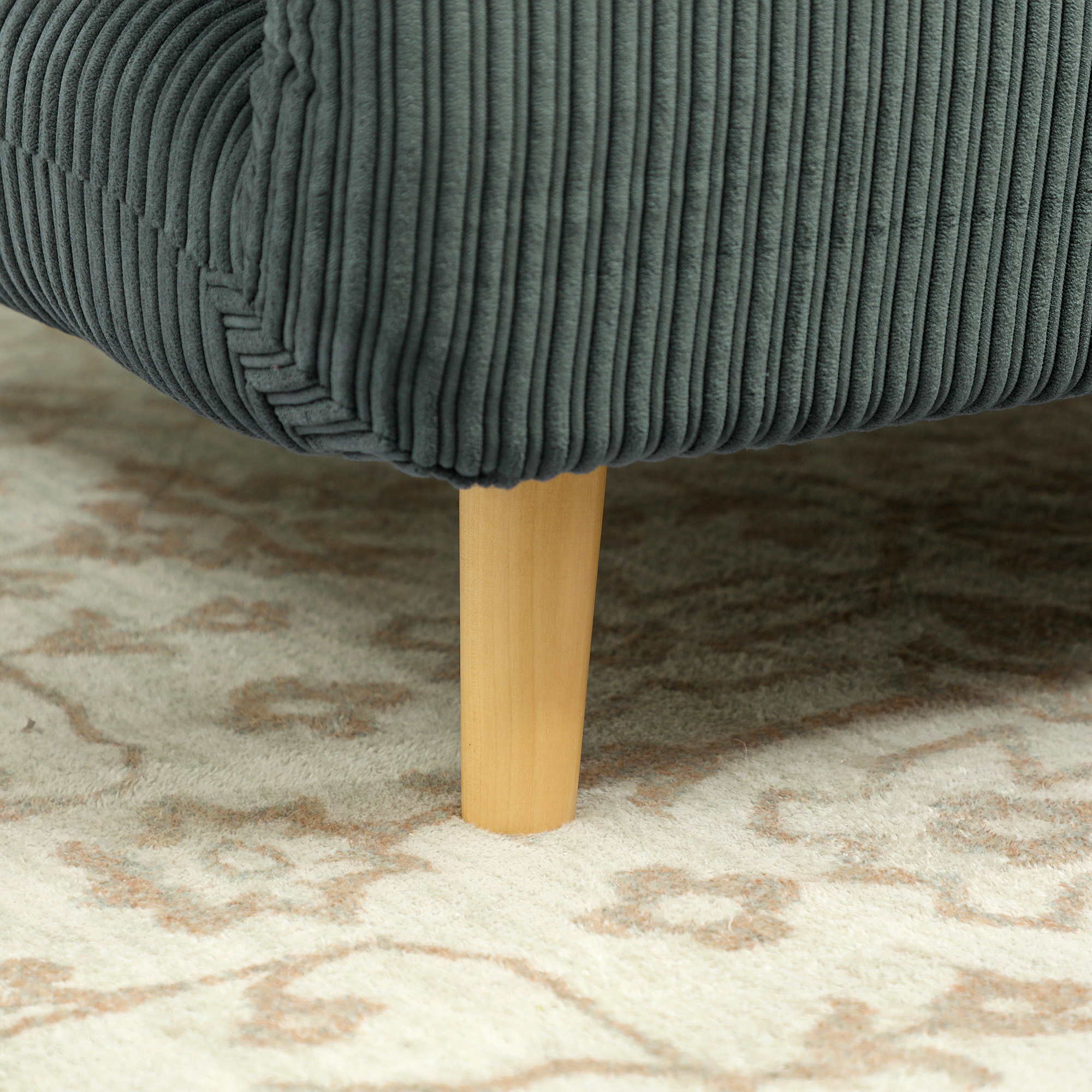 2-in-1 Schlafsessel Gästebett, verstellbare  Kopfstütze Cord-Optik 82 cm x 8 cm x 83 cm Grün