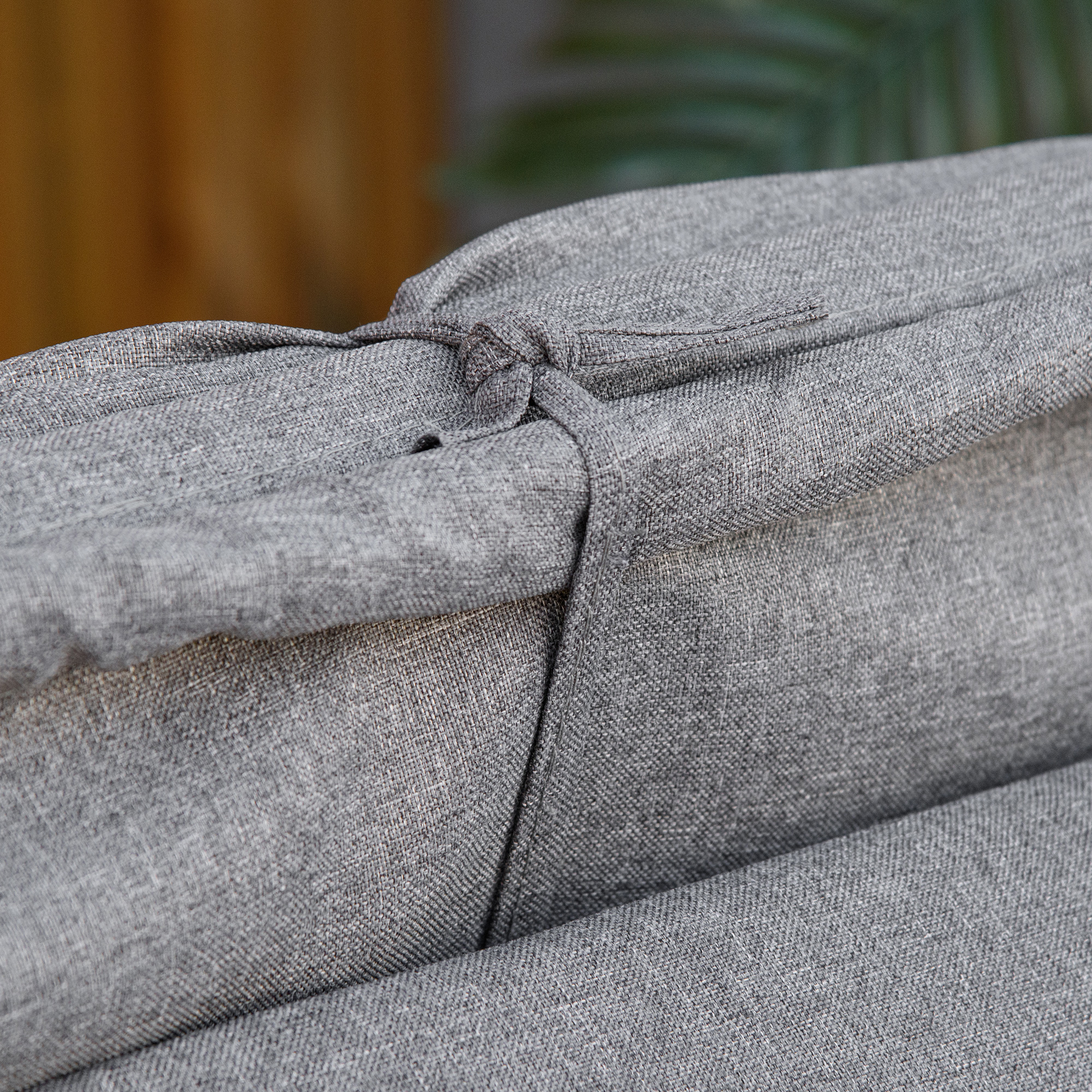 Sonnenliege aus Polyrattan mit Sonnendach Gartenliege verstellbar Rattanliege Gartenmöbel Liege mit Kissen Grau 195 x 65 x 40 cm