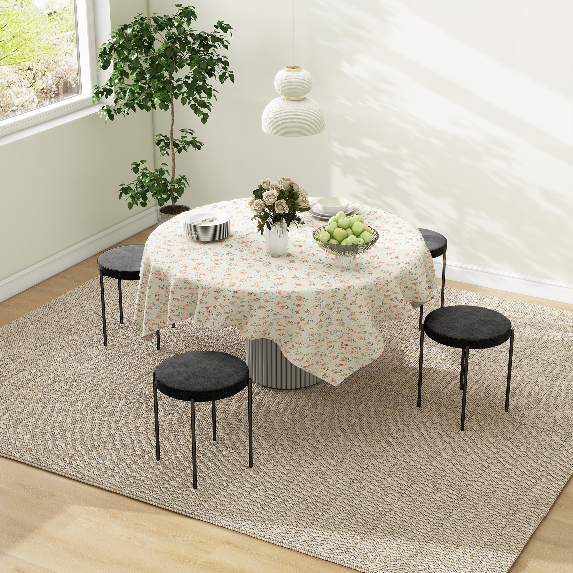 Esszimmerstuhl Akzentstuhl Küchenstühle, 41,5 cm x 41,5 cm x 46 cm, Schwarz