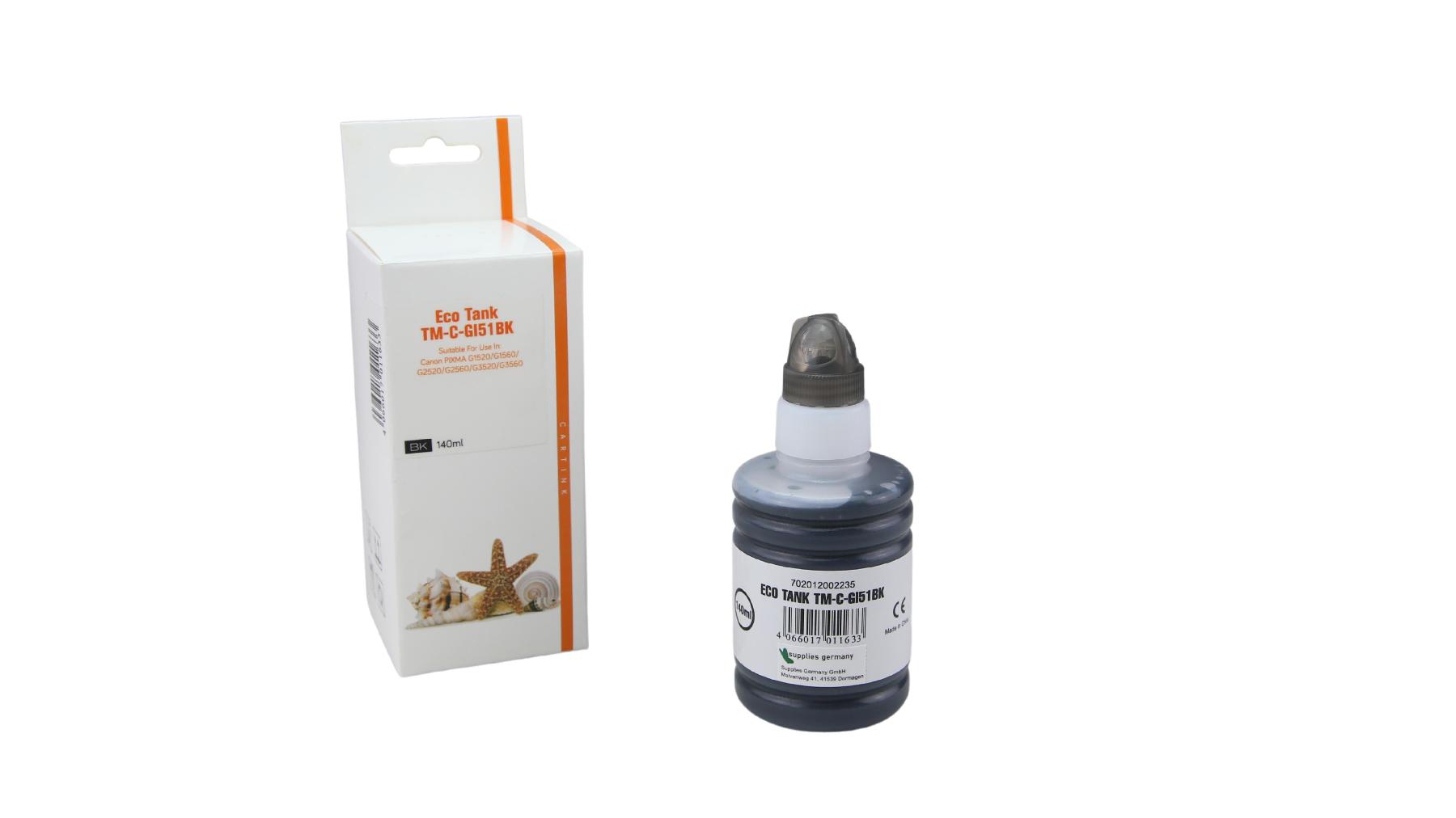 GI51BK Eco Tank Nachfüllflasche black für Canon / 4529C001 / 140ml