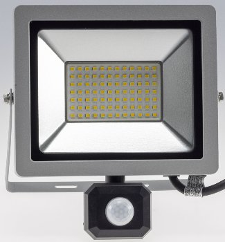 LED-Fluter SlimLine "CTF-SLT30 PIR", 30W, IP44, 2960lm, 4200K, Bewegungsmelde
