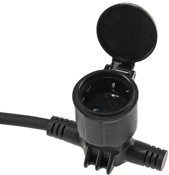 Gartensteckdose für Außen, IP44, 5-fach, Einzelsteckdosen, 5+2,5+2,5+2,5+2,5m