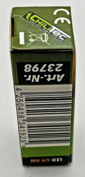 LED Stiftsockel G9, 4W, 480lm, dimmbar, 330°, 230V, 3000k / warmweiß, Glas