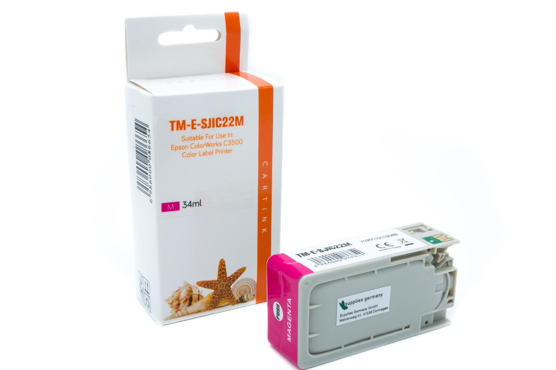 SJIC22M alternativ Seestern Tinte Magenta für Epson / C33S020603 / 32,5ml