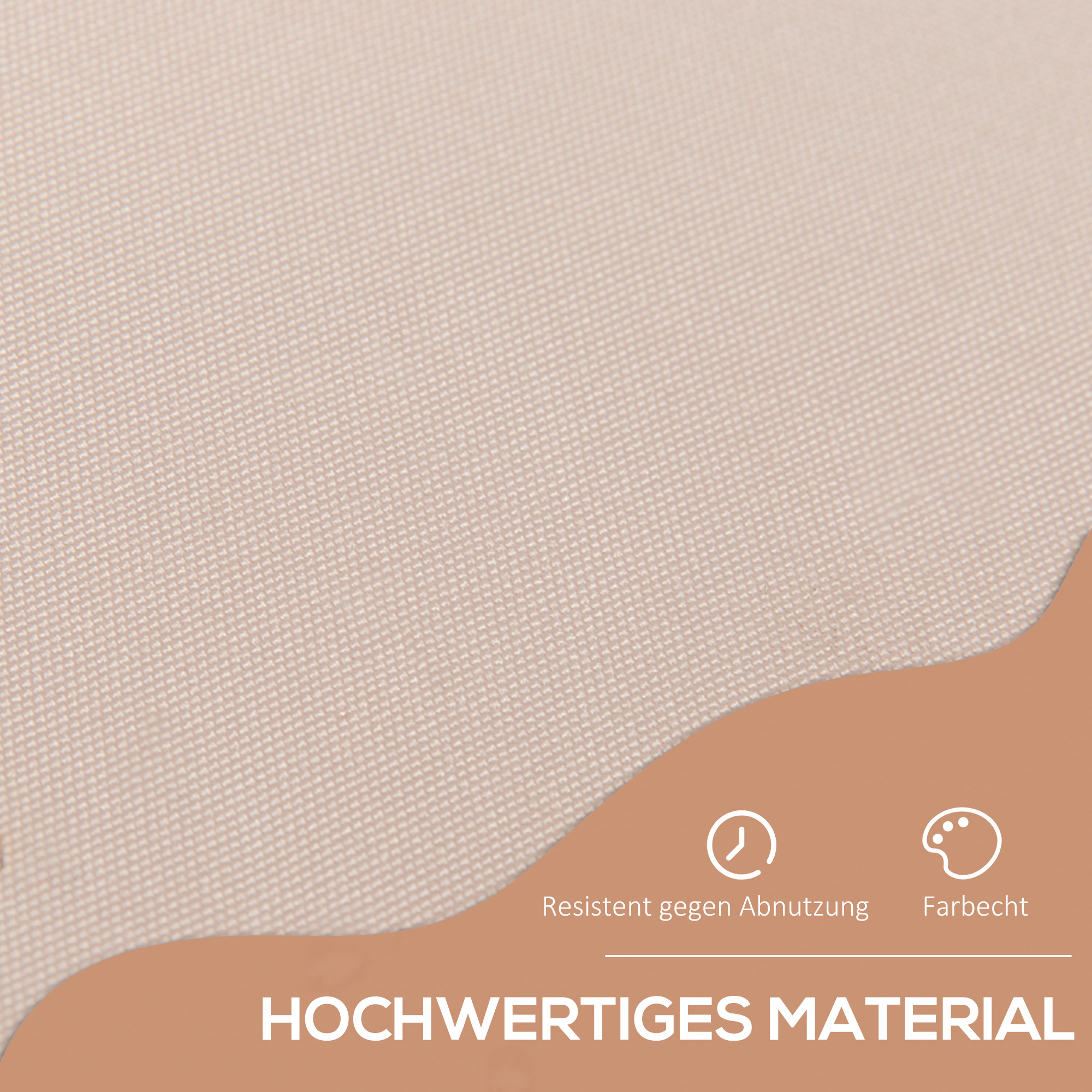 Klemmmarkise mit Handkurbel höhenverstellbar Gelenkarmmarkise schmutzabweisend, witterungsbeständig Balkonmarkise 150cm breit Terrassenmarkise für Terrasse Balkon Veranda Cremeweiß