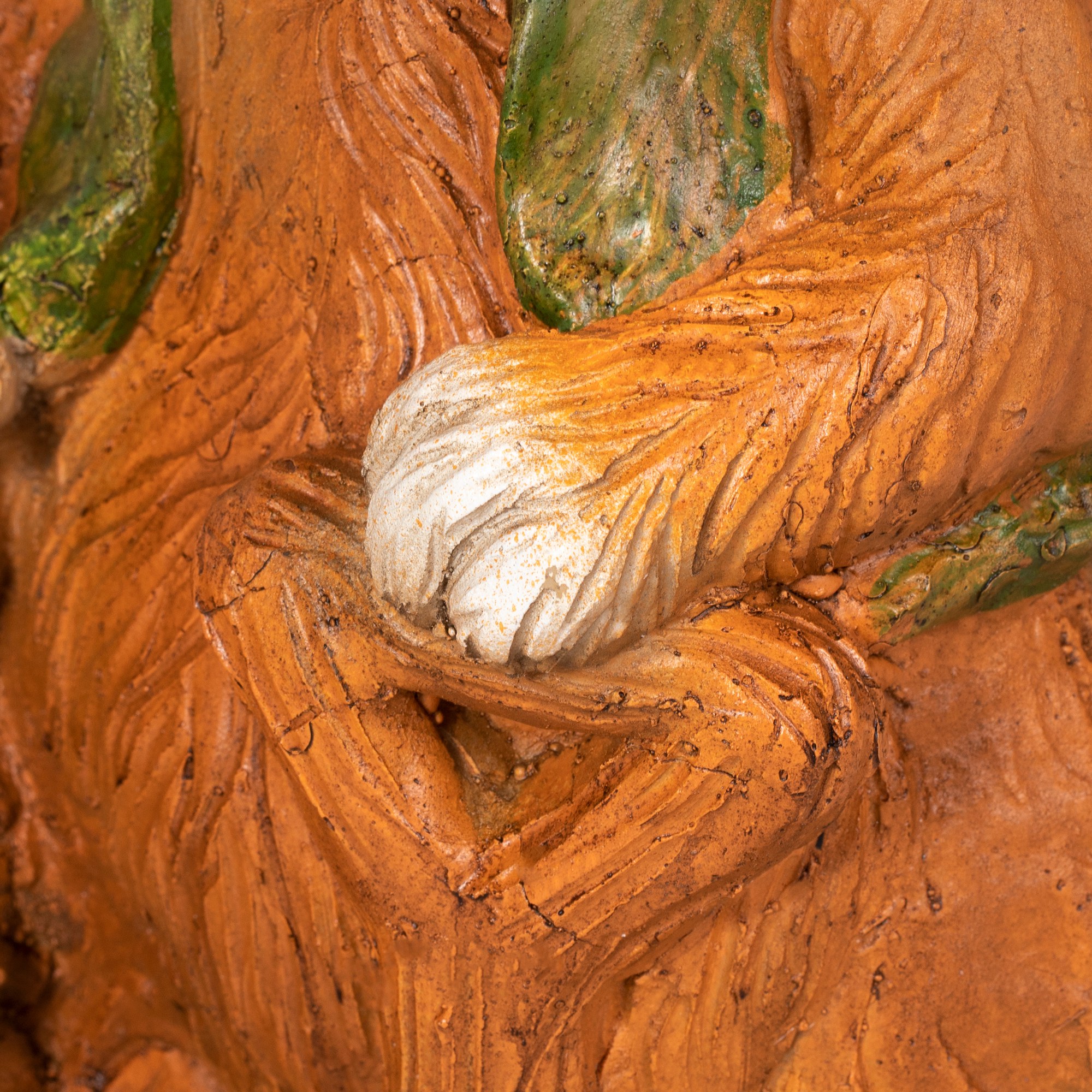 Blumentopf, Hase mit Weidenkorb, wetterfest, 45x27x50cm, Braun