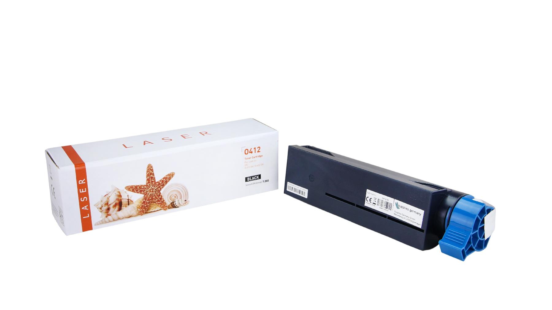 B412 alternativ Toner schwarz für OKI / 45807106 / 7.000 Seiten