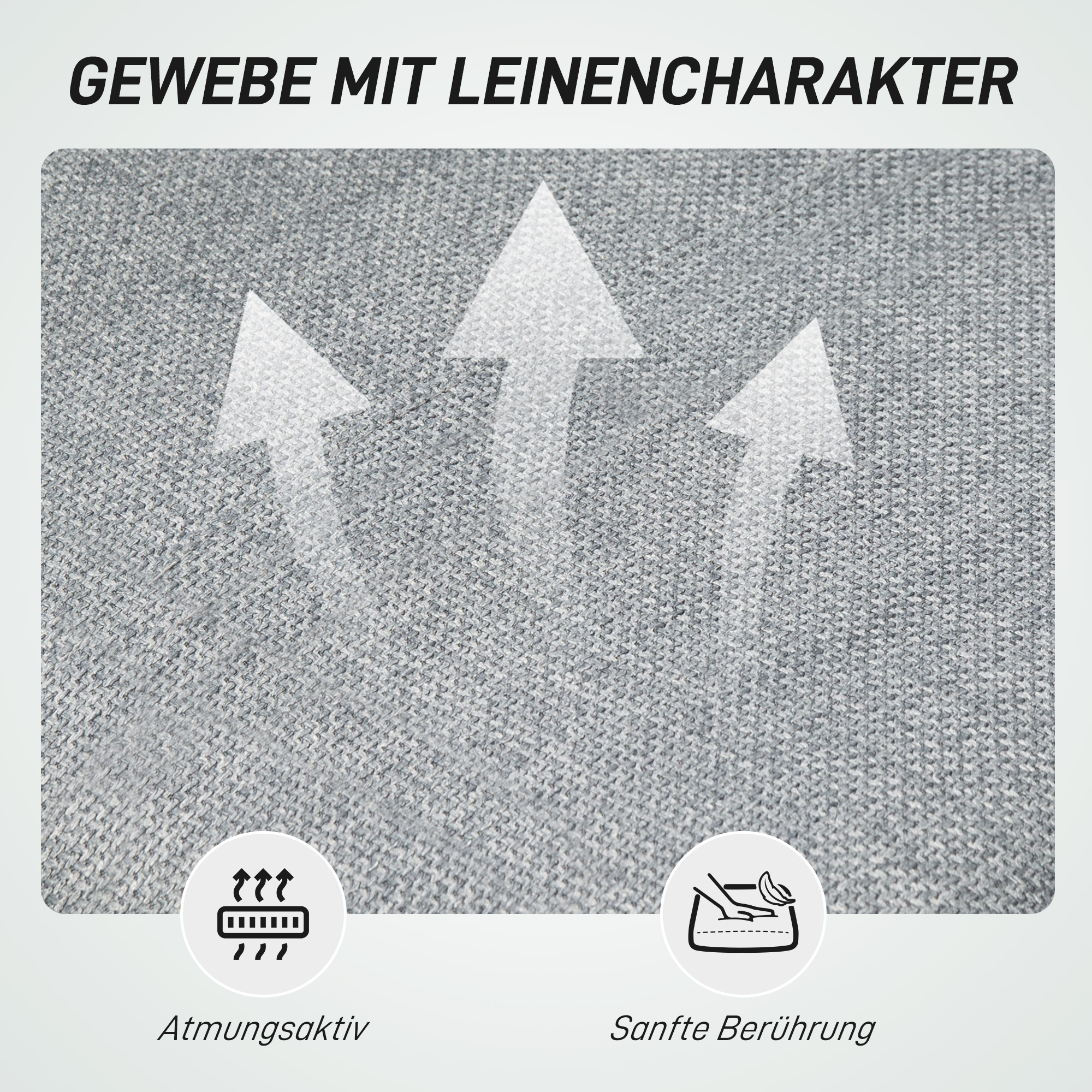 Armloser Bürostuhl, gepolstert, höhenverstellbar, drehbar, rollbar, Grau