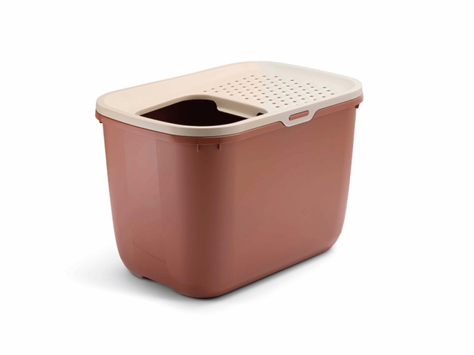 Savic Katzentoilette Hop In - champagner/toskanarot Savic Katzentoilette Hop In - champagner/toskanarot