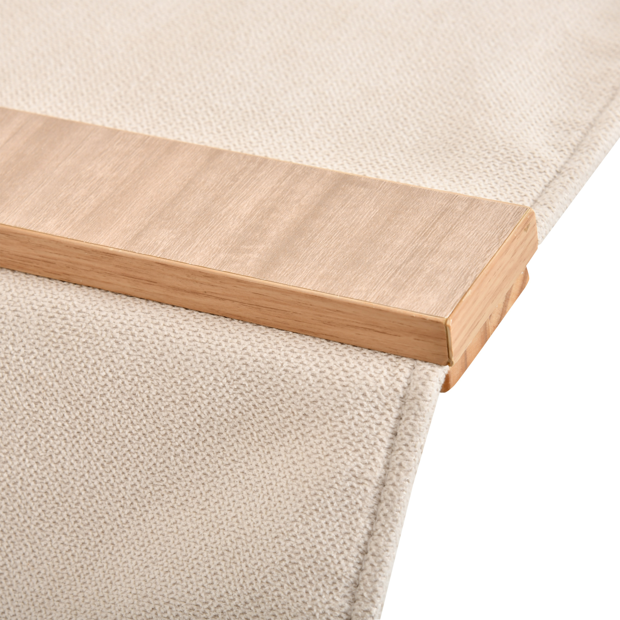 4tlg. Kletterwand für Katzen Katzenkletterwand mit Kratzbaum Katzentreppe Katzenmöbel Hängematte Hellbraun Sisal Acryl Kiefer