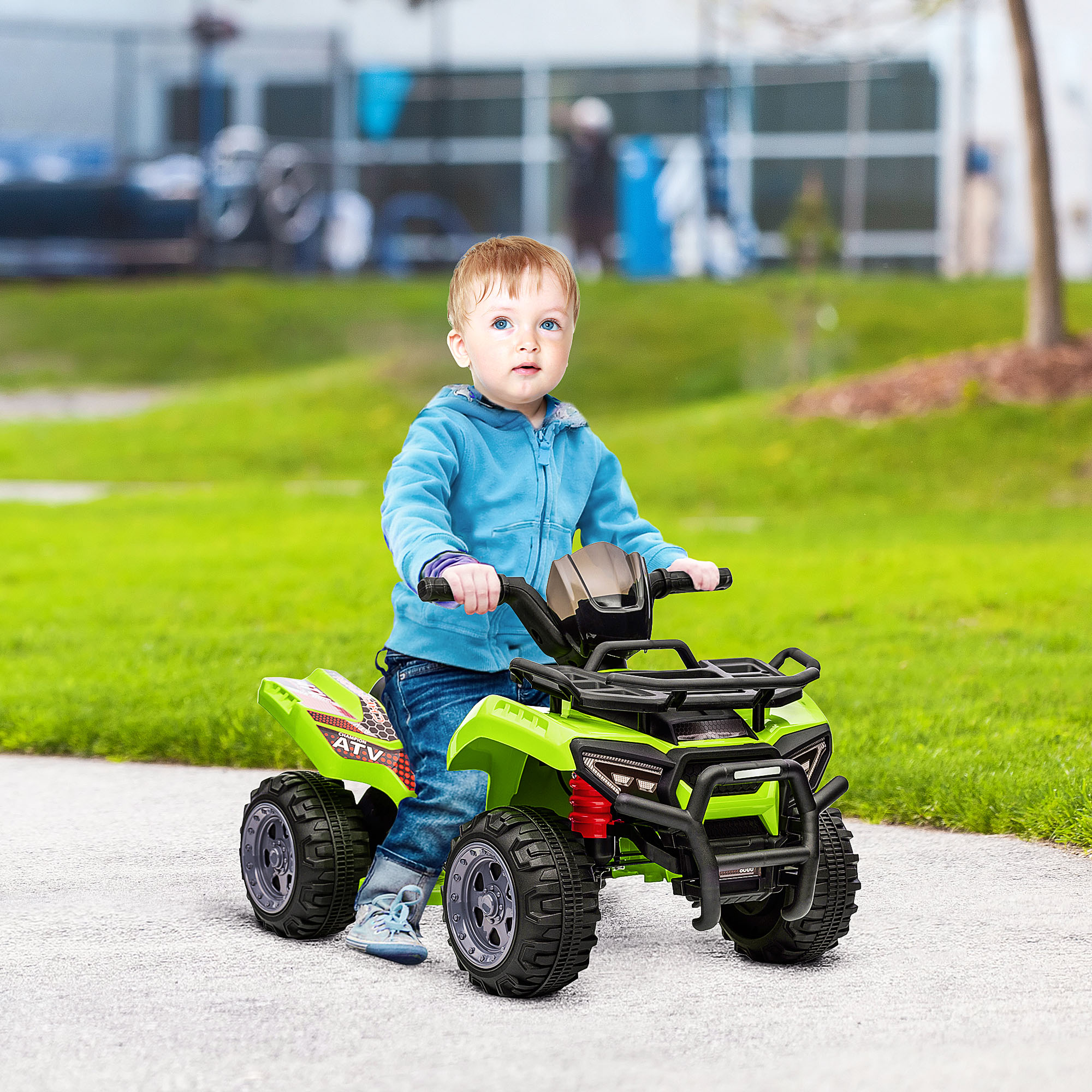 Kinderquad 6V Kinderquad mit Vorwärtsfunktion, Musik, Elektro-Quad für Kinder 1,5-3 Jahre Grün