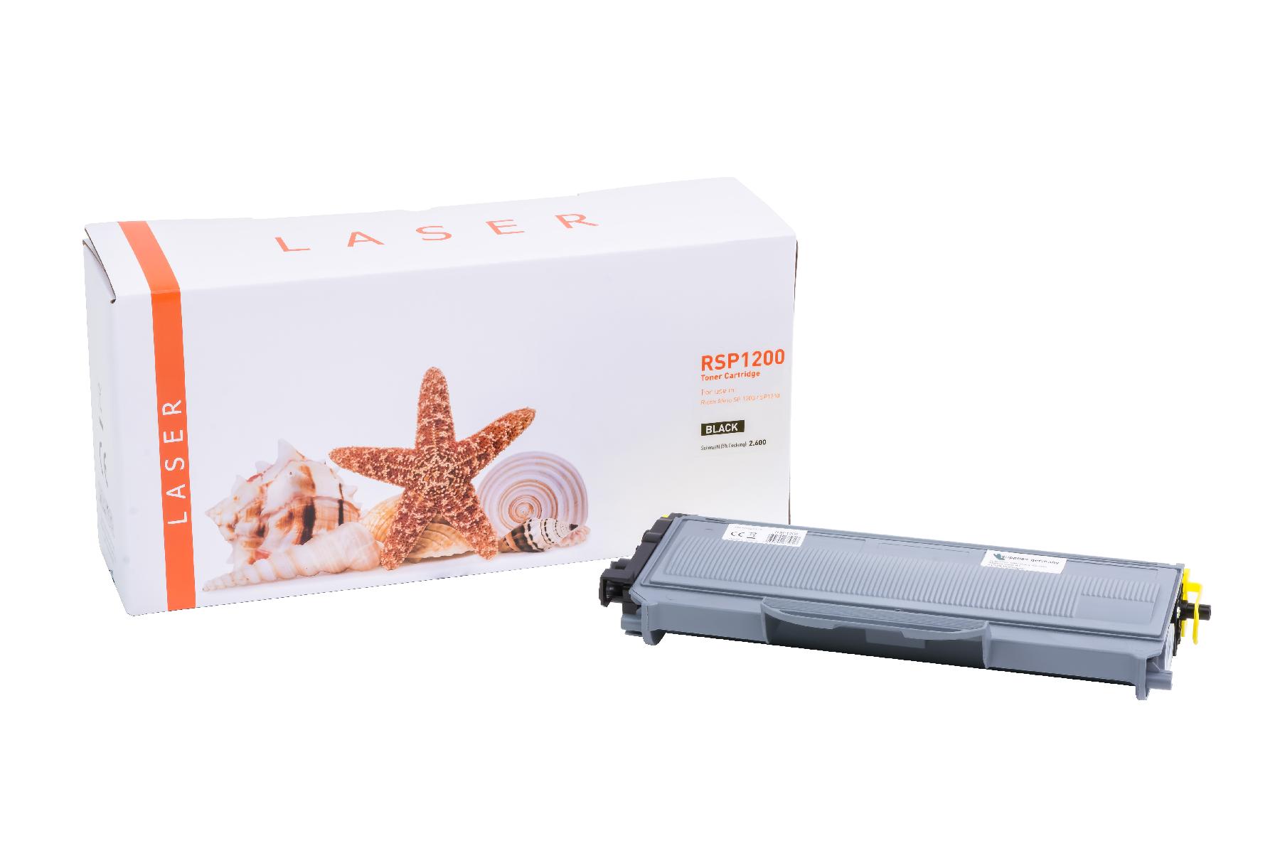 SP1200 alternativ Toner schwarz für Ricoh / 406837 / 2.600 Seiten