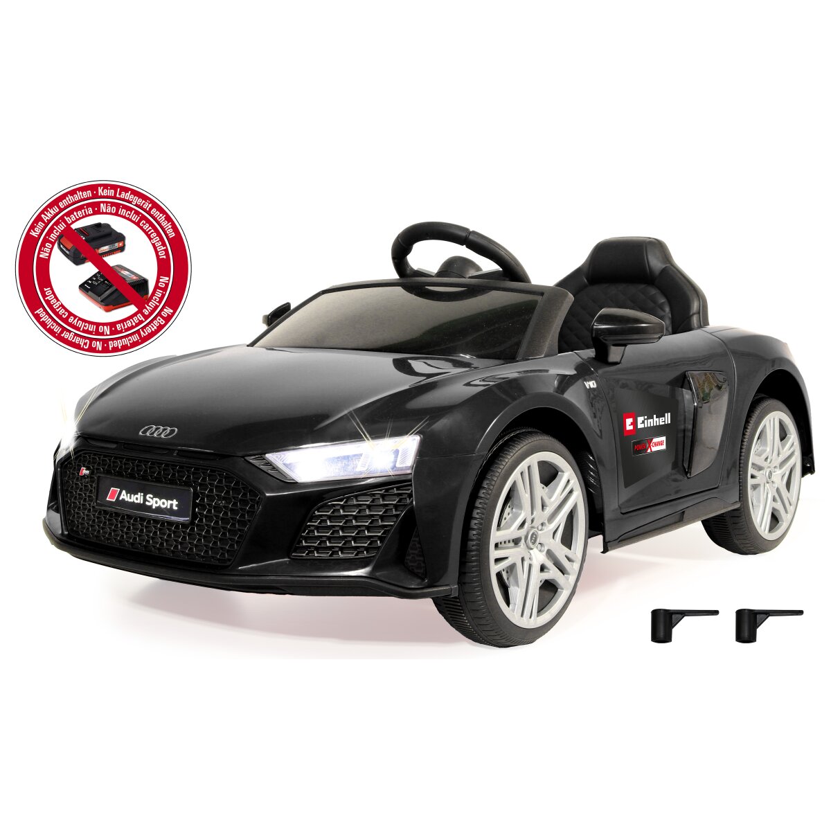 Kinderfahrzeug Audi R8 Spyder schwarz 18V Einhell Power X-Change