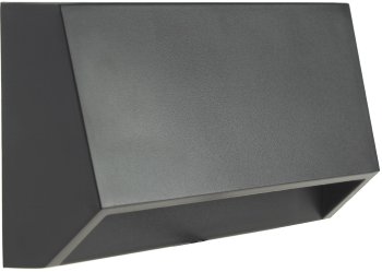 LED Wandleuchte "KWL-158", Anthrazit, IP65, 3W, 172Lm, Kunststoff, warmweiß