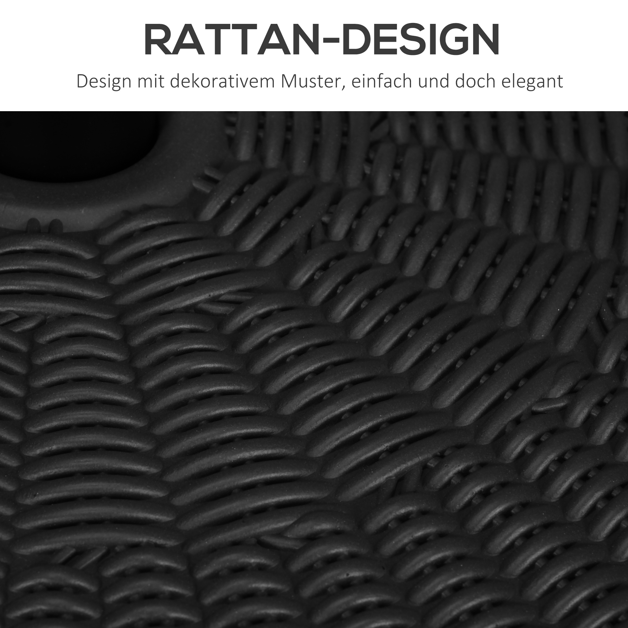 Sonnenschirmständer Sonnenschirmhalterung, wetterbeständig, befüllbar, Ø51x 36H cm, Schwarz