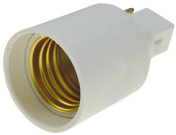 Lampensockel-Adapter, Kunststoff, G24 auf E27, G24 universal d1,d2,d3