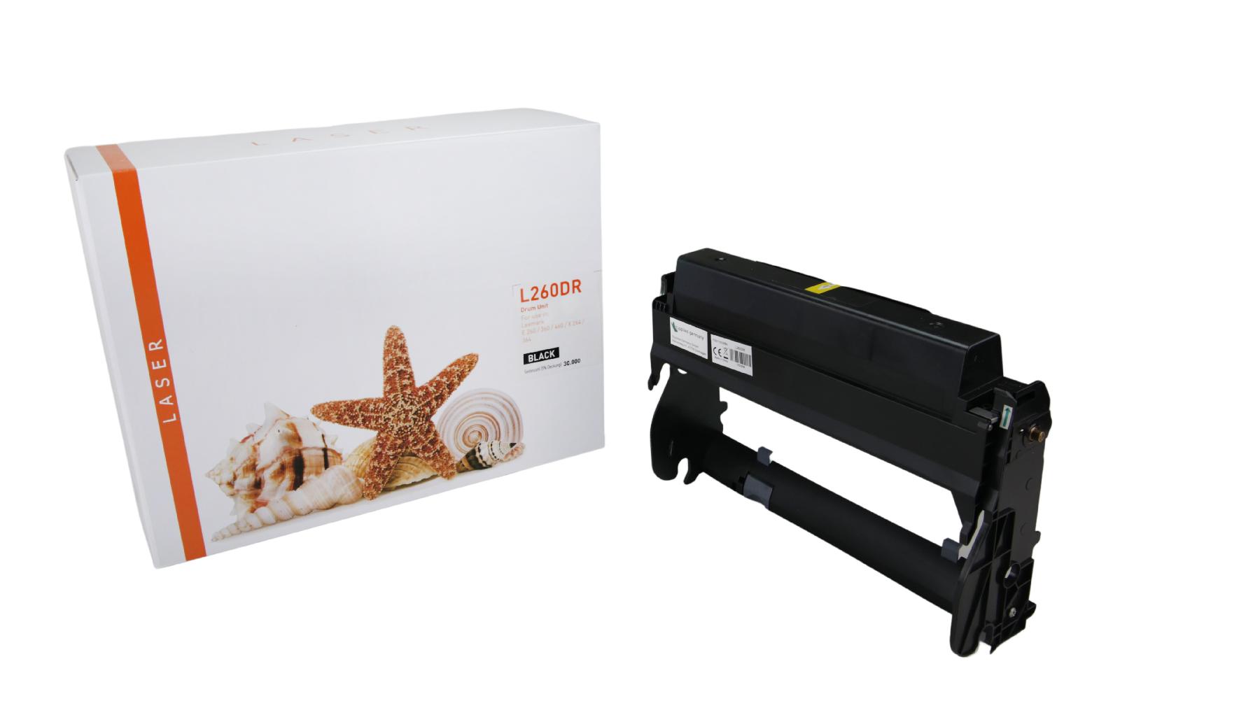 E260DR alternativ Trommel schwarz für Lexmark  / E260X22G / 30.000 Seiten