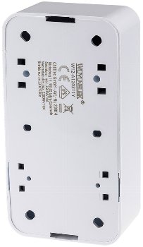 FASKO Kombi Steckdose Schalter, AP, Weiß, 250V~, Aufputz, Schraubanschluss