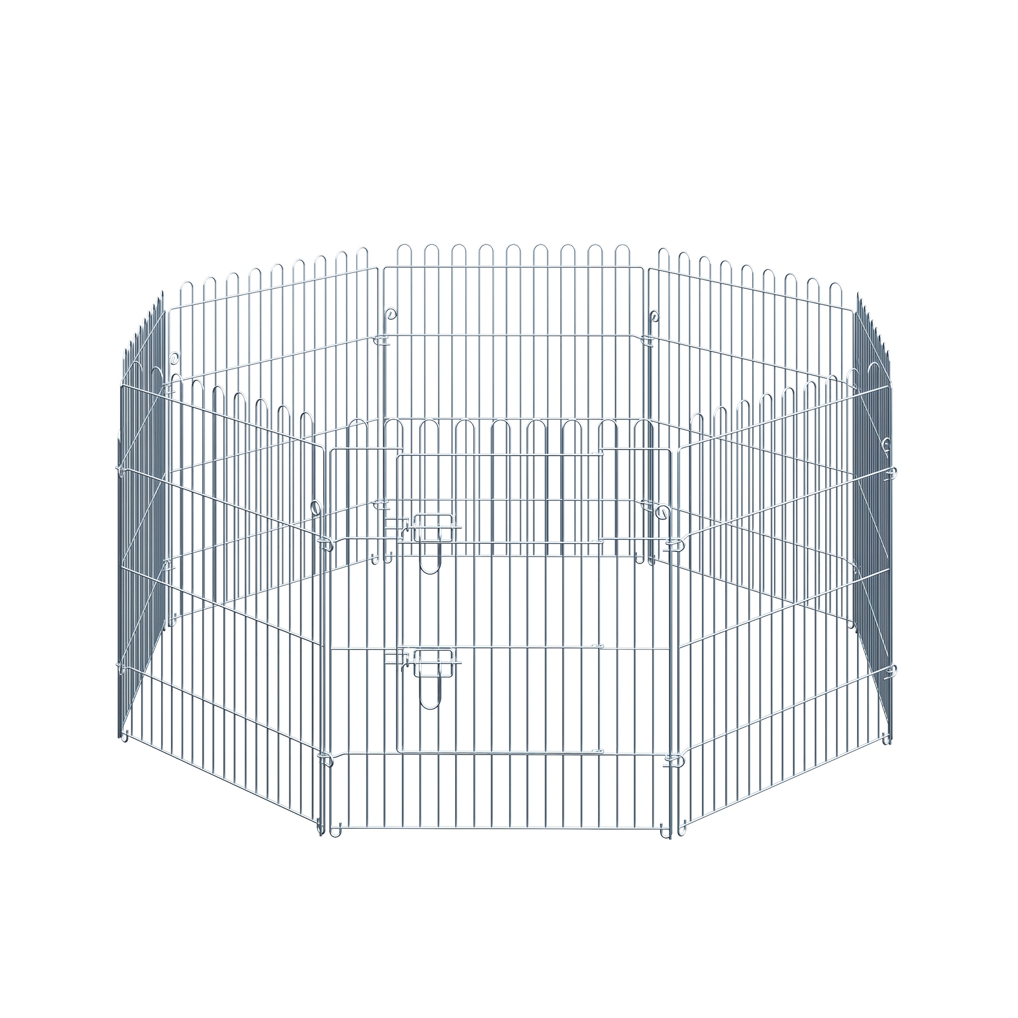 Freilaufgehege Welpenauslauf Welpenzaun Laufstall Welpengitter für Tiere 8-teilig B63 x H76 cm
