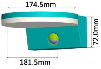 LED Wandleuchte "TORTUGUERO" IP65, 15W, 1569lm, 140° Bewegungsmelder, 4000K