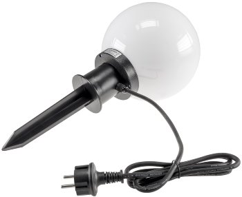Garten Kugelleuchte Erdspieß "CT-GL20cm", IP44, 230V, 1,5m Kabel, E27 Fassung