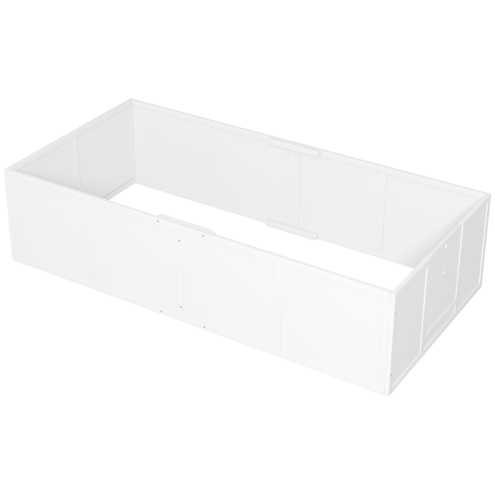 Hunde-Wurfbox für Hunde und Welpen, mit verstellbaren Eingängen, für große und kleine Hunde, 196 x 96 x 48 cm, Weiß