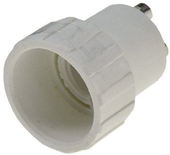 Lampensockel-Adapter, Kunststoff, GU10 auf E14 Lampensockel-Adapter, Kunststoff, GU10 auf E14