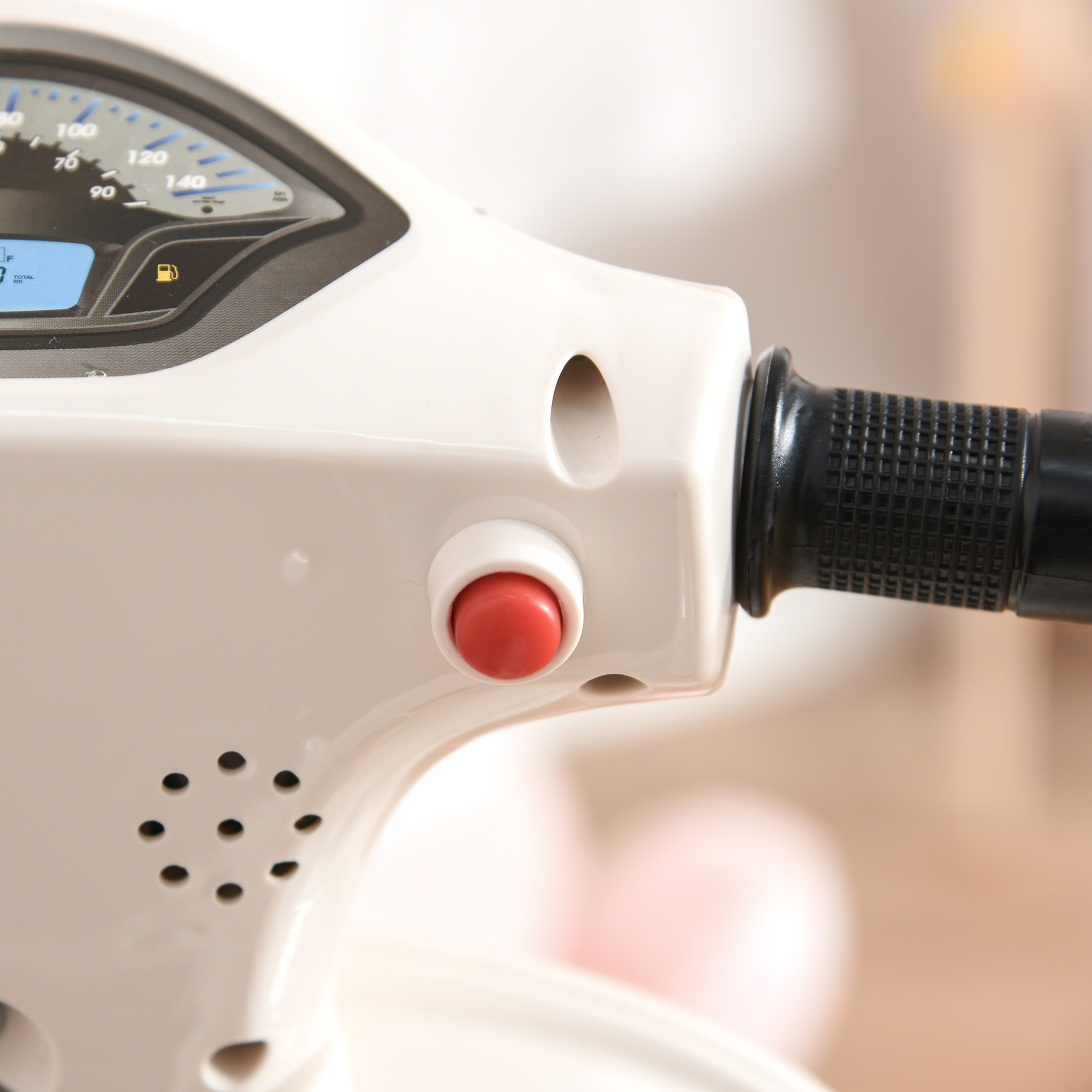 Elektro Kindermotorrad Vespa Elektromotorrad mit LED-Licht, Sound, Kinder Elektro Motorrad für Kinder von 18-36 Monate Weiß