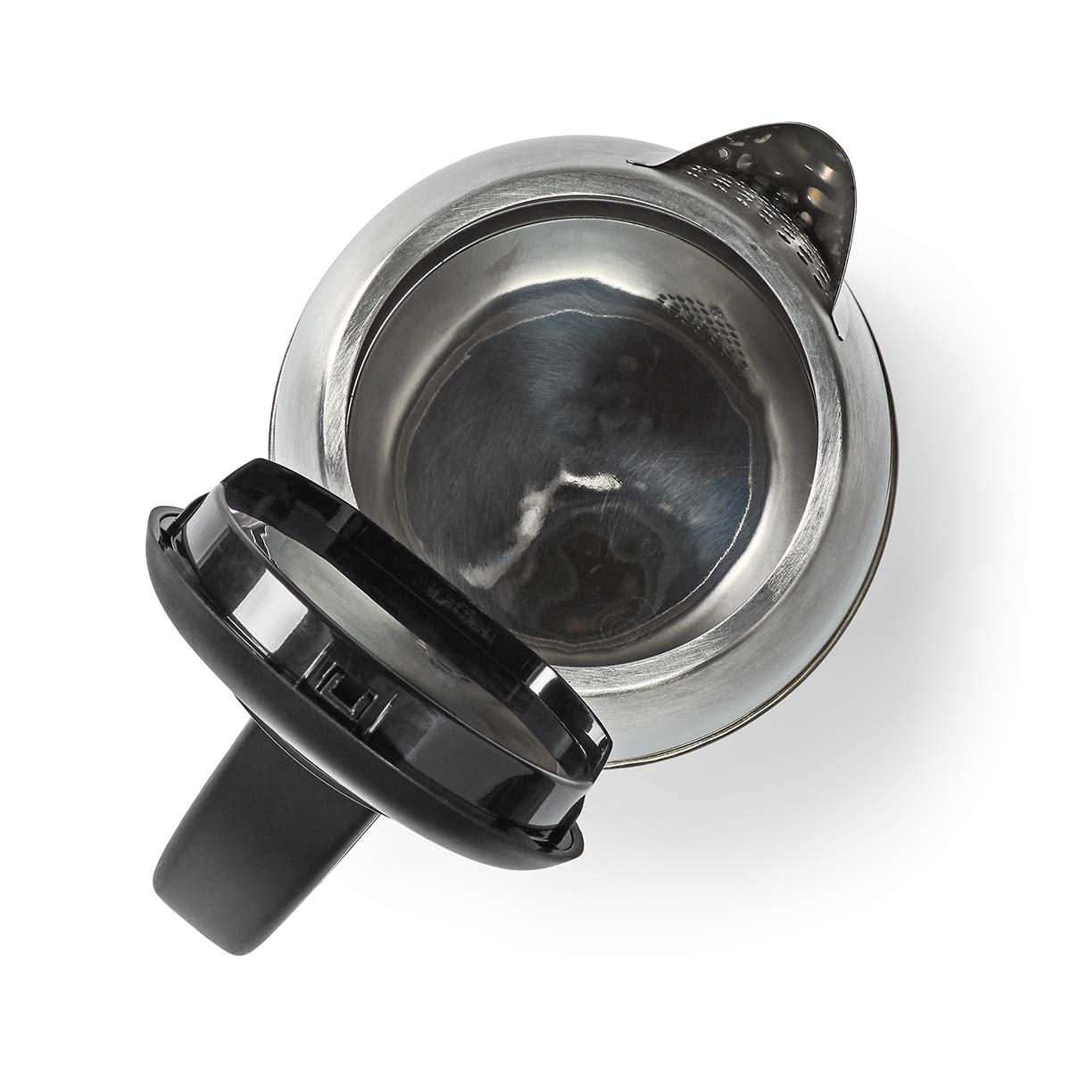 Wasserkocher | 1.7 l | Edelstahl | Aluminium / schwarz | Um 360 Grad drehbar | Verdecktes Heizelement | Strix Controller | Boil-dry protection