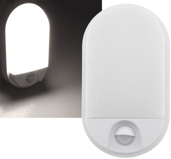 LED Wandleuchte "NIAS" IP54, 4000K, 10W, 1010lm, 140° Bewegungsmelder LED Wandleuchte "NIAS" IP54, 4000K, 10W, 1010lm, 140° Bewegungsmelder
