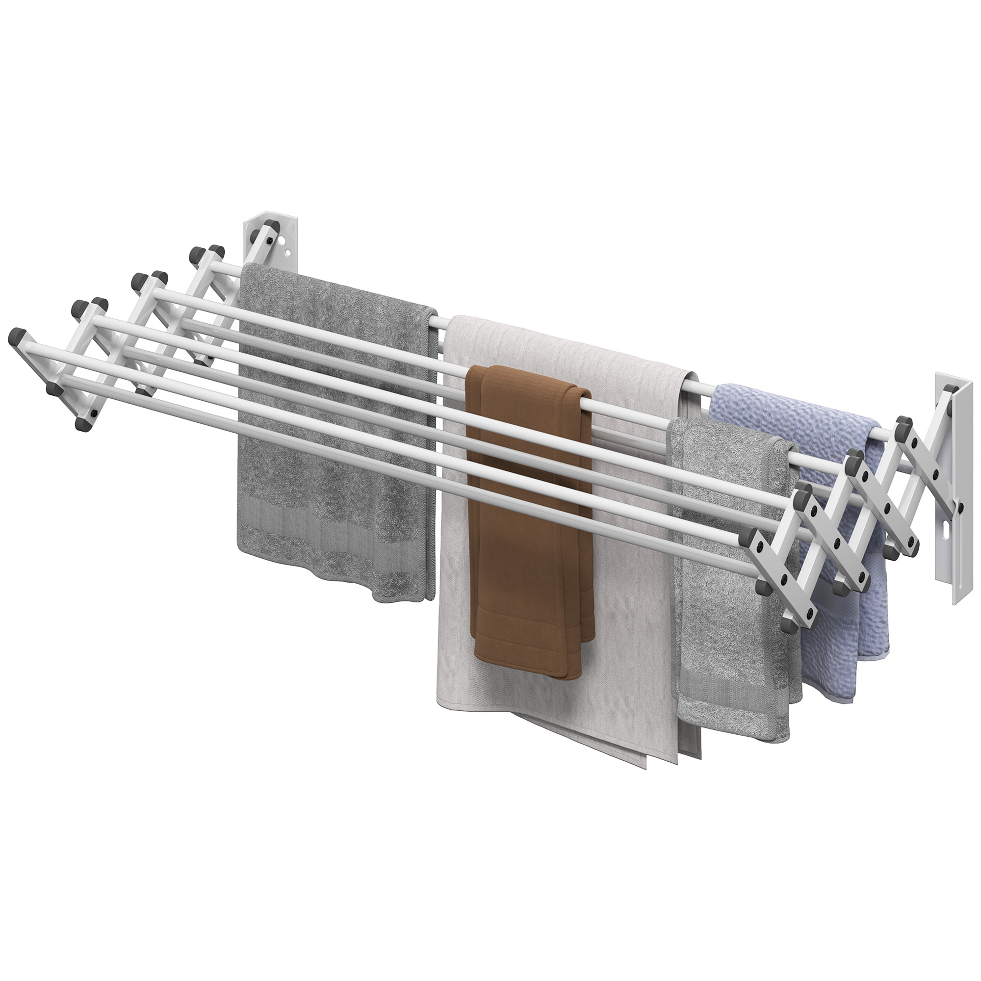 Handtuchhalter, Aluminium, verstellbar, für Innen- und Außenbereich, Silber