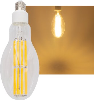 LED Filament-Lampe E27 50W "FHE-50", 7841lm, 2700K, warmweiß, ØxH 9x24cm LED Filament-Lampe E27 50W "FHE-50", 7841lm, 2700K, warmweiß, ØxH 9x24cm