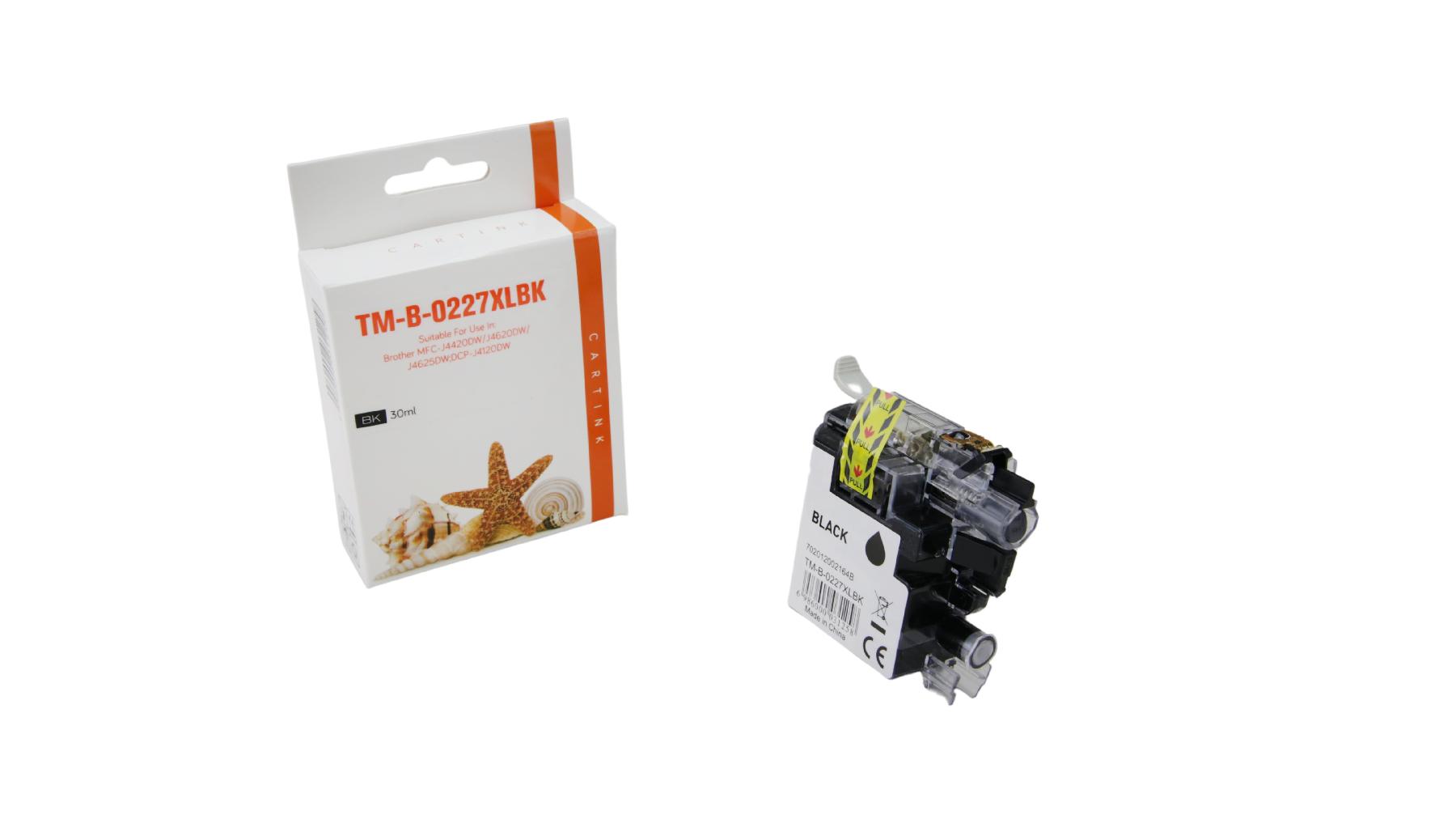 LC227schwarz alternativ Seestern Tinte schwarz für Brother / LC227schwarz / 30ml