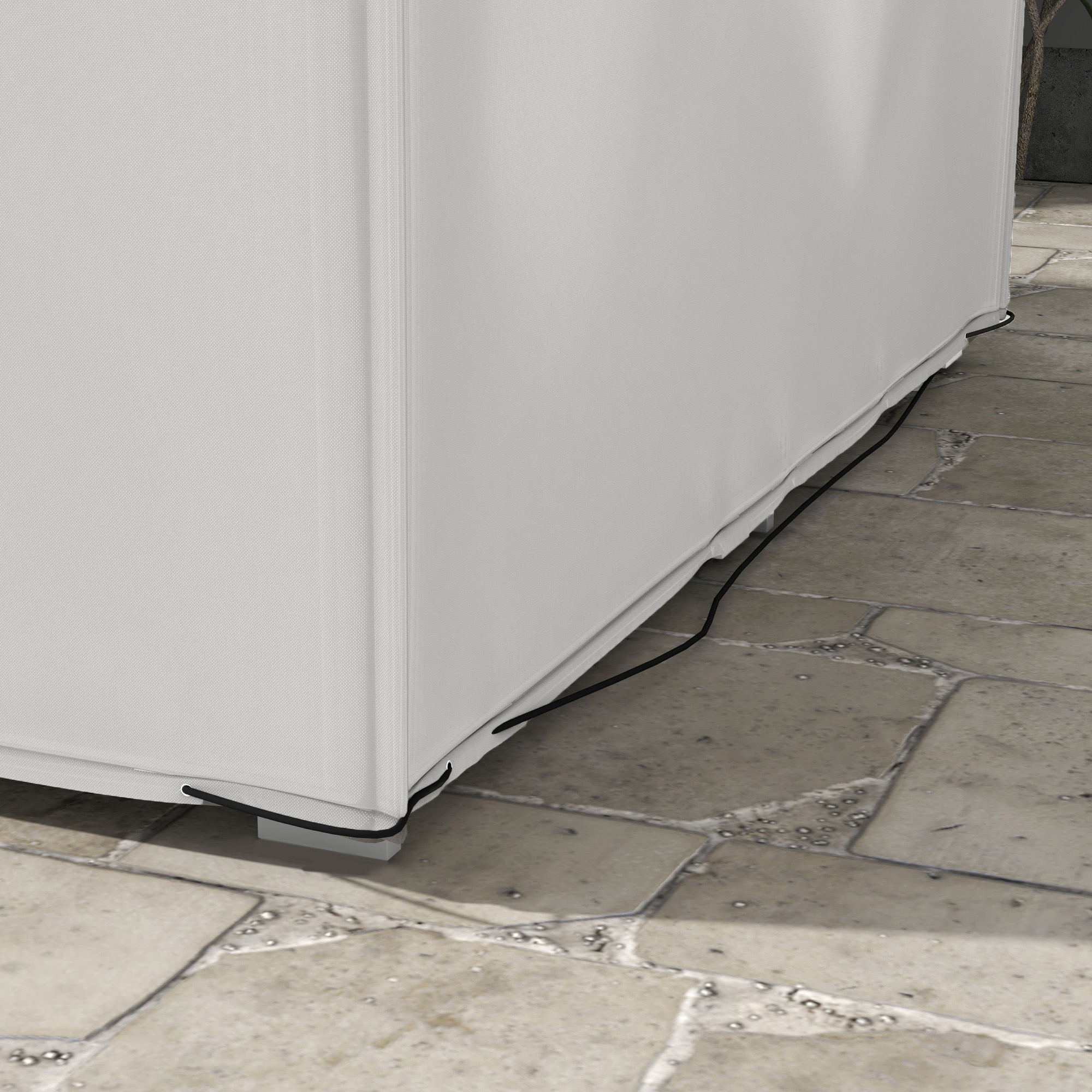 Schutzhülle für Gartenmöbel Winterfest Wasserdicht Abdeckung Anti-UV Abdeckplane 600D Oxford 210 x 140 x 80 cm Grau