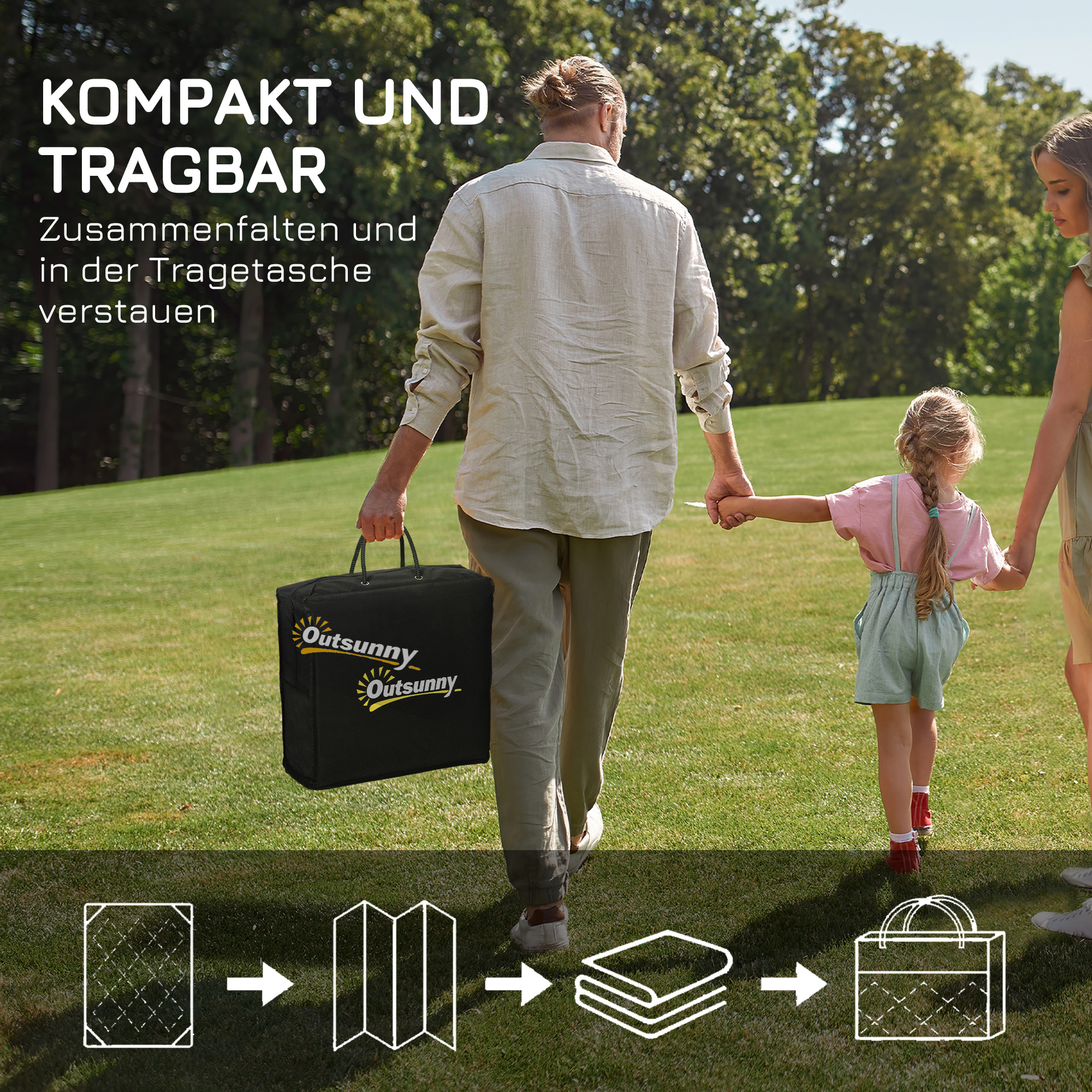 Outdoorteppich Terrassenteppich, wetterbeständig, modernes Design, 182 cm x 274 cm x 0,3 cm, Schwarz + Weiß