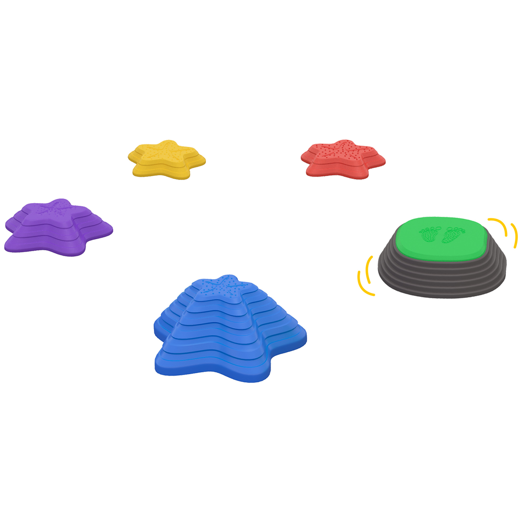 Trittsteine-Set für Kinder ab 3 Jahren, 5 Steine, rutschfest, bis 80 kg, Seestern-Design