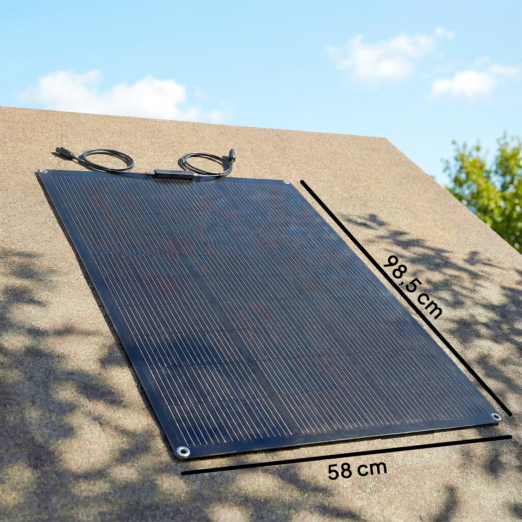 Solarpanel 100W 18V Tragbares Outdoor Solarladegerät mit  2 USB, LCD-Anzeige IP67 Wasserdicht