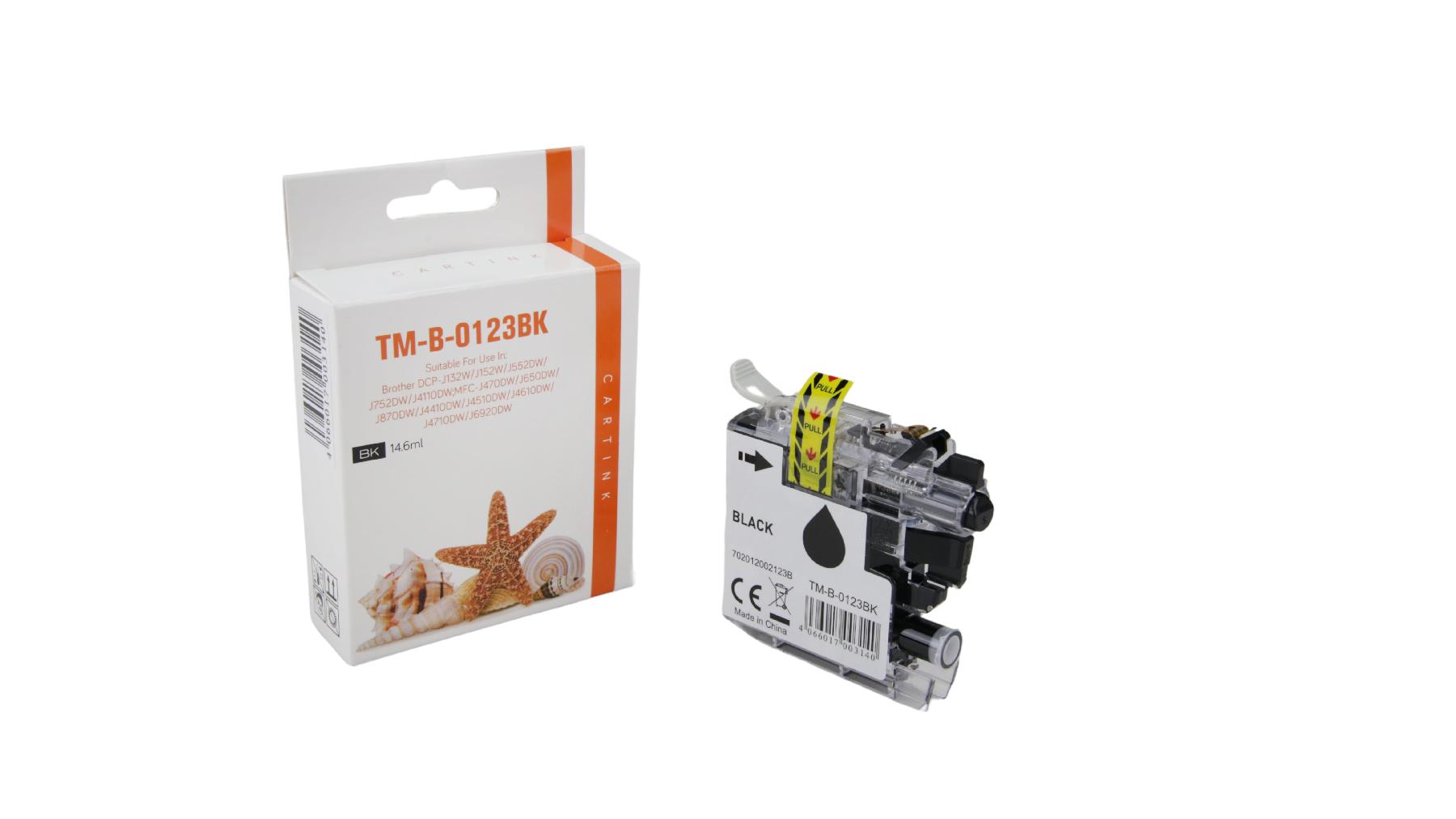 LC121/123schwarz alternativ Seestern Tinte Blac / LC123schwarz / 14,6ml