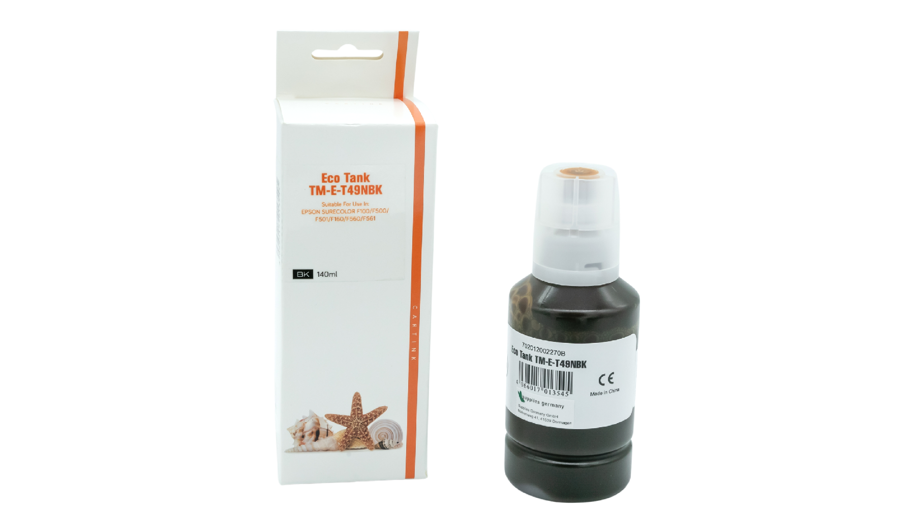 T49NBK Eco Tank Nachfüllflasche black für Epson / C13T49N100 / 140
