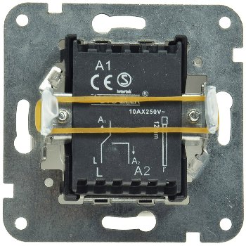 DELPHI Wechsel-Schalter, UP, weiß, 250V~/ 10A, Steckanschluss, OHNE Rahmen