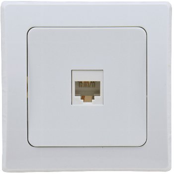 DELPHI RJ45 Dose für ISDN & Cat.5, inkl. Rahmen, UP, weiß DELPHI RJ45 Dose für ISDN & Cat.5, inkl. Rahmen, UP, weiß